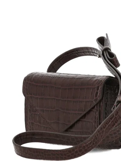 Micoli Intasca Crocodile-effect Mini Bag In Brown