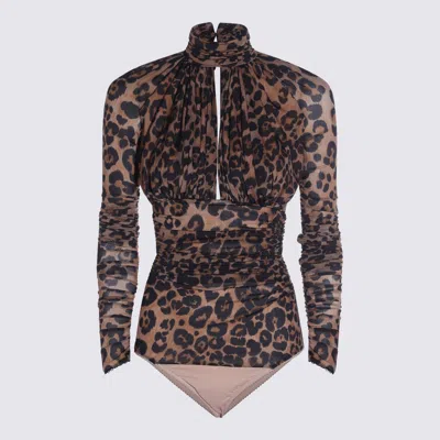 Blumarine Leopard Top In Animal Print