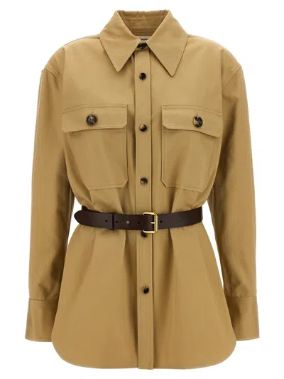 Saint Laurent Saharienne Shirt In Beige