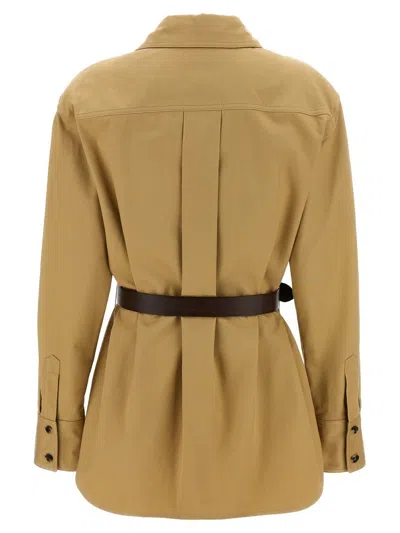 Saint Laurent Saharienne Shirt In Beige