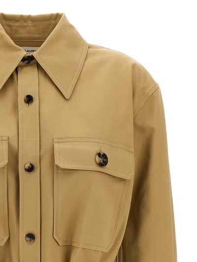 Saint Laurent Saharienne Shirt In Beige