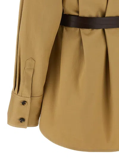 Saint Laurent Saharienne Shirt In Beige