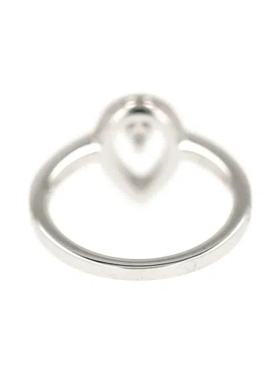 Pre-owned Fred 2020's Lovelight Diamond Pear-cut Ring In Silver