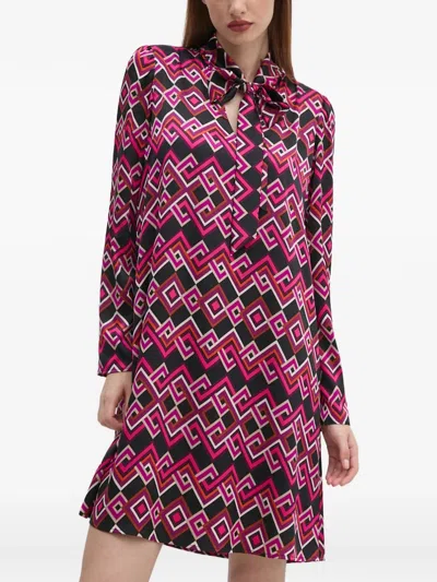Joseph Ribkoff Geometric-pattern Mini Dress In Black