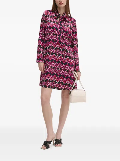 Joseph Ribkoff Geometric-pattern Mini Dress In Black
