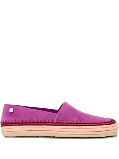 Loewe Rio Raffia-trim Espadrilles In Purple