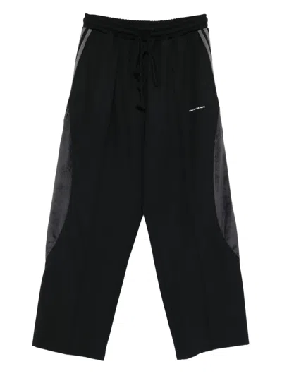 Song For The Mute X Adidas Panelled Drawstring-fastening Track Pants In Black