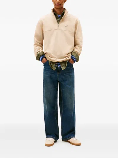 Tommy Jeans High-neck Sweatshirt In Neutral