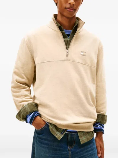 Tommy Jeans High-neck Sweatshirt In Neutral