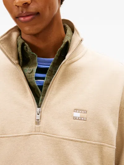 Tommy Jeans High-neck Sweatshirt In Neutral