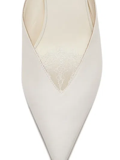 Neous Matar Lace-detail Pointed-toe Mules In White