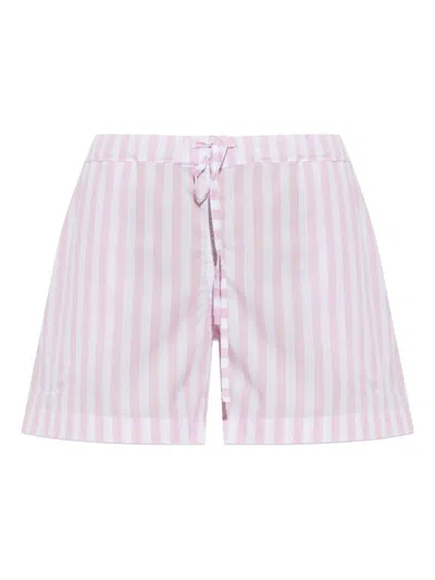 Hunza G Embroidered Striped Shorts In Multi