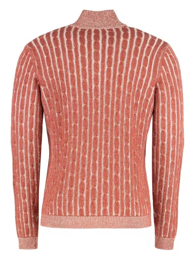 Moorer Denis-wcs Half-zip Sweater In Multi