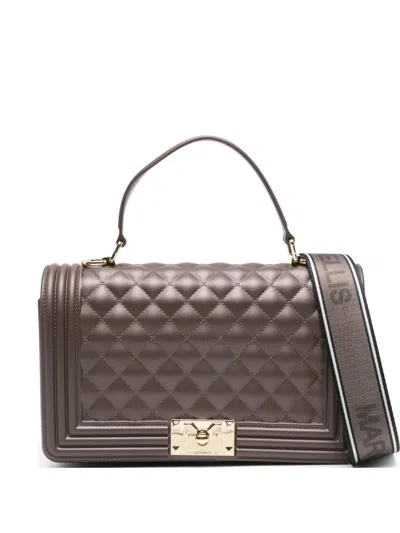 Marc Ellis Medium Flat Square Tote Bag In Brown