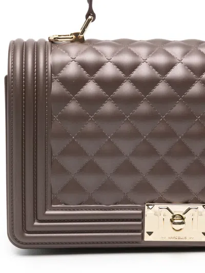 Marc Ellis Medium Flat Square Tote Bag In Brown