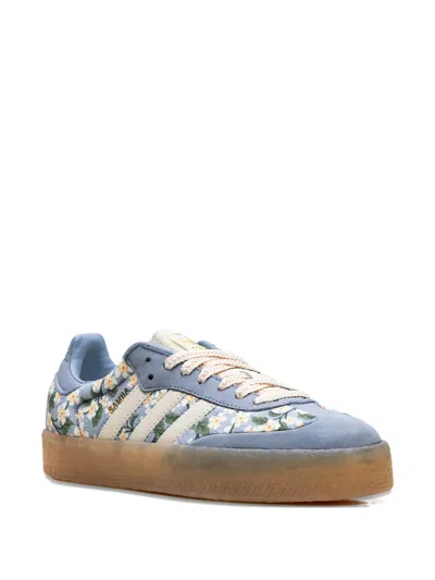 Adidas Originals Sambae X Liberty London Floral-print Sneakers In Blue