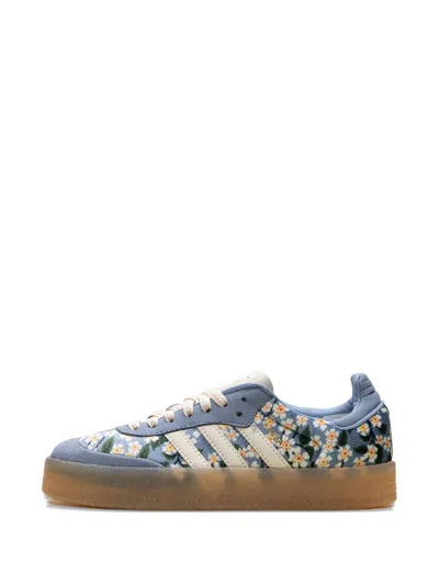 Adidas Originals Sambae X Liberty London Floral-print Sneakers In Blue
