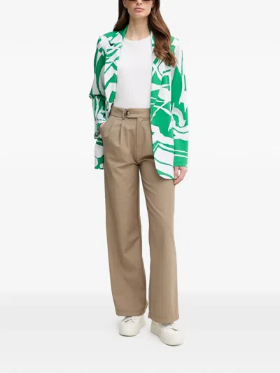 Joseph Ribkoff Patterned Single-breasted Blazer In Green