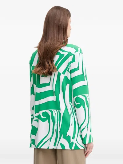 Joseph Ribkoff Patterned Single-breasted Blazer In Green