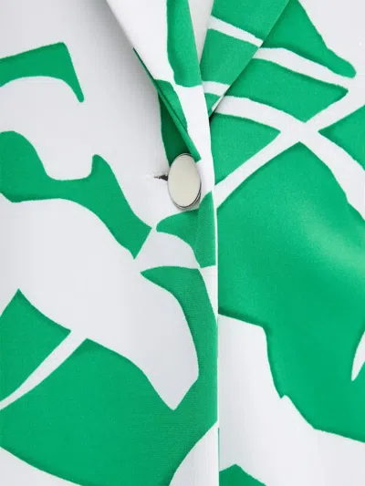 Joseph Ribkoff Patterned Single-breasted Blazer In Green