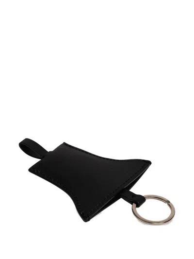 Fursac Leather Keyring In Black