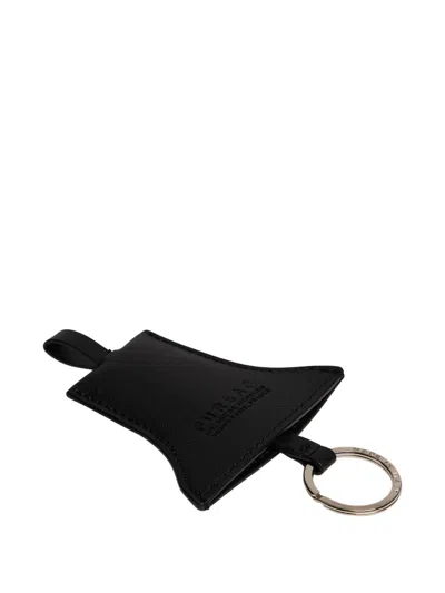 Fursac Leather Keyring In Black