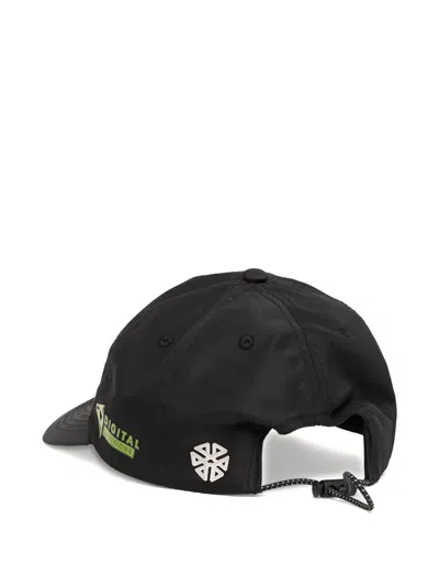 Pleasures System Tech Graphic Baseball Cap In Black