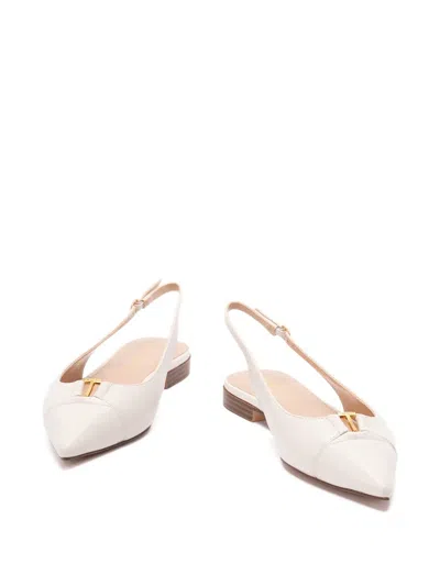 Twinset Pointed Slingback Pumps In White