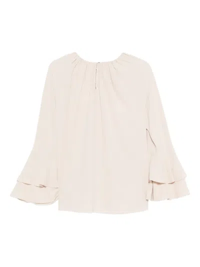 Iblues Marin Ruffled Shirt In Neutral