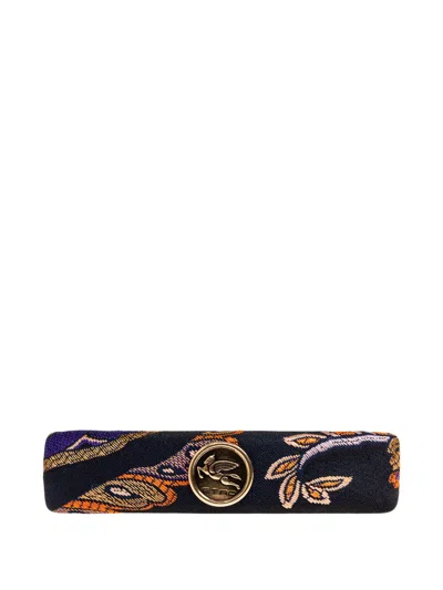 Etro Paisley Logo Hair Clip In Multi