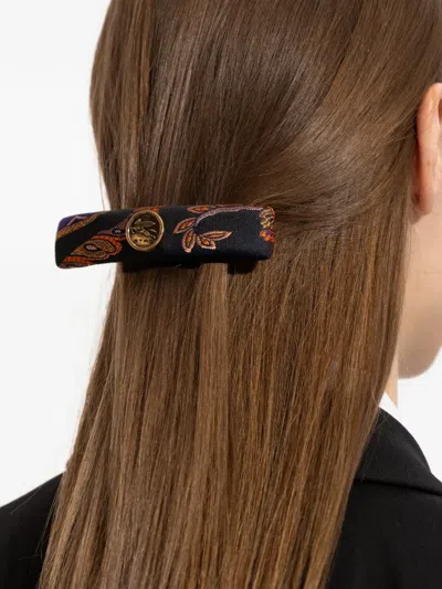 Etro Paisley Logo Hair Clip In Multi