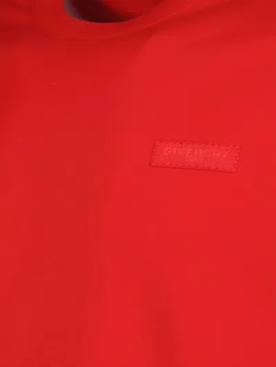 Givenchy Logo-patch Short-sleeve T-shirt In Red