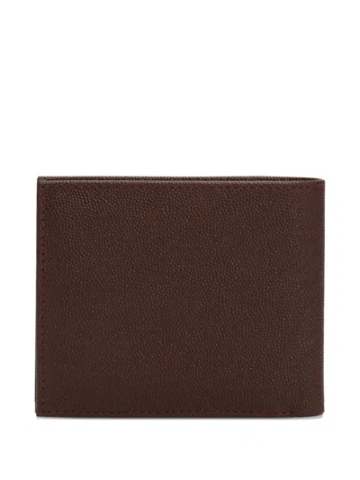 Tommy Hilfiger Grained Card Holder In Brown