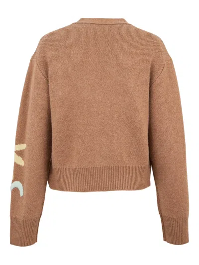 Mira Mikati Floral-intarsia Cardigan In Blue