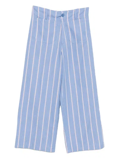 Blaklace Striped Trousers In Blue