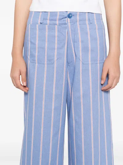 Blaklace Striped Trousers In Blue