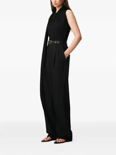 Ami Alexandre Mattiussi Sleeveless Top Asymmetric Hem Draped Detail In Black