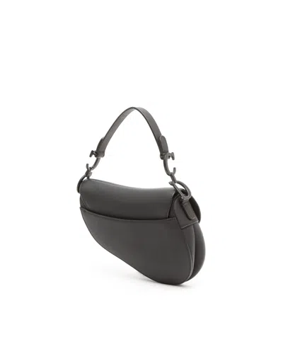 Dior Christian  Matte Saddle Bag In Black