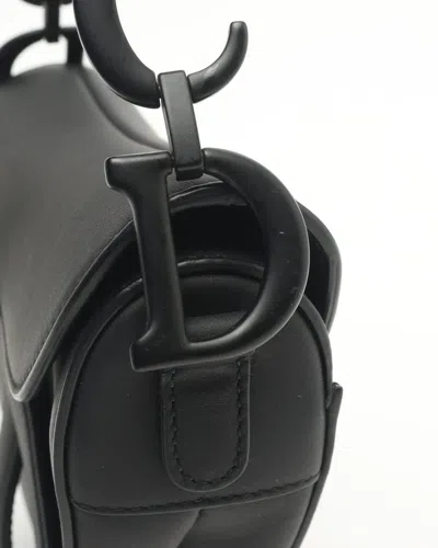 Dior Christian  Matte Saddle Bag In Black