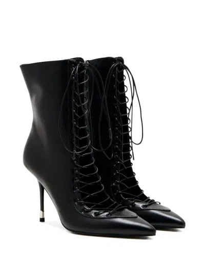 Femme La Salem Lace-up Boots In Black