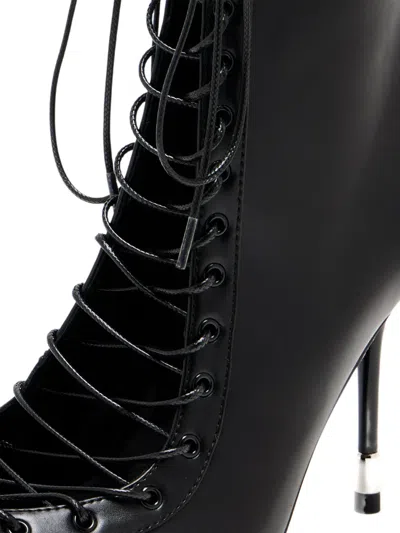 Femme La Salem Lace-up Boots In Black