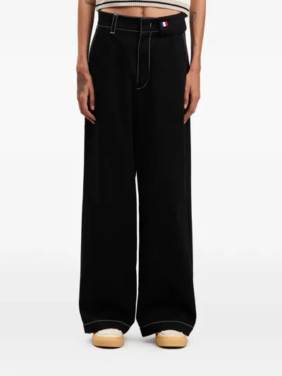 Palm Angels X Moncler Racing Trousers In Black