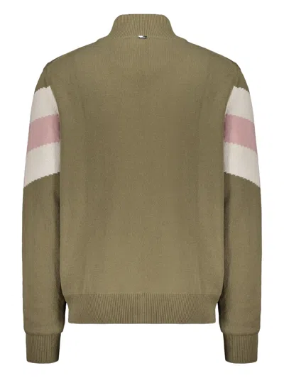 Herno Stand-up Collar Zip-up Cardigan In Green