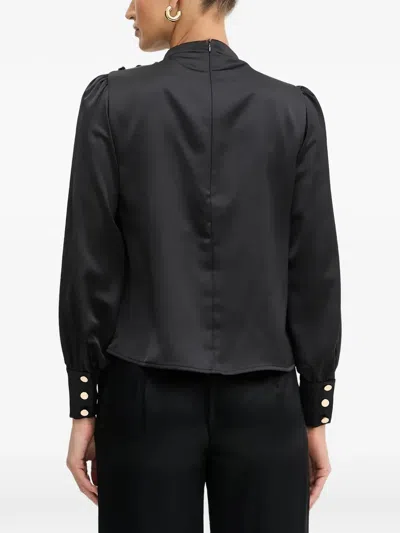 Fracomina Button Detail Blouse In Black