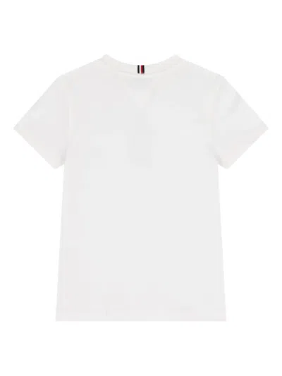 Tommy Hilfiger Junior Logo Cotton T-shirt In White