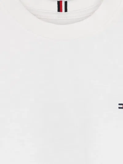 Tommy Hilfiger Junior Logo Cotton T-shirt In White