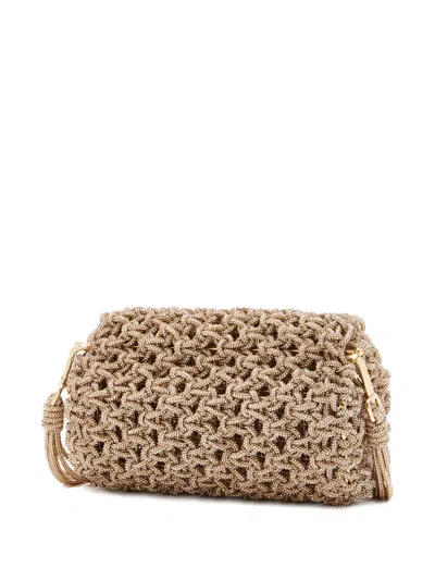 Hibourama Clarabella Embellished Shoulder Bag In Neutral