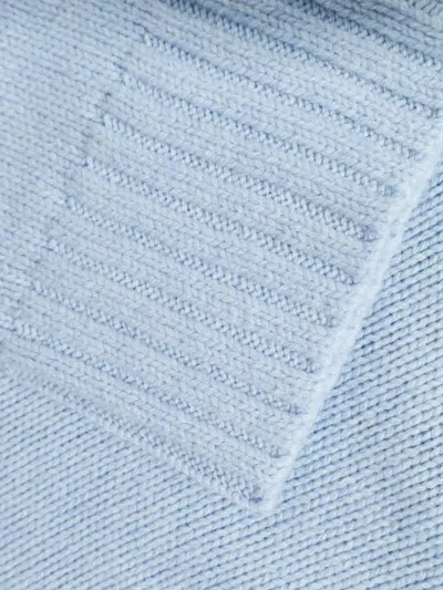 Samsoe & Samsoe Ribbed Crew-neck Sweater In Blue