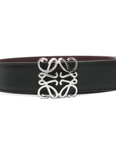 Loewe Logo-buckle Belt In Black