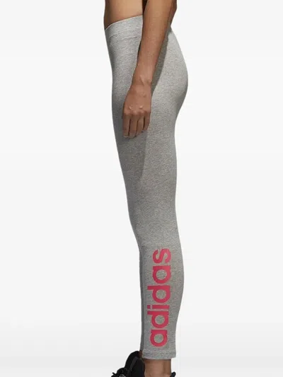 Adidas Originals Logo-detail Leggings In Gray